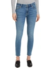 7 FOR ALL MANKIND B(AIR) WOMENS MID-RISE LIGHT WASH SKINNY JEANS