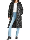 REBECCA MINKOFF WOMENS VEGAN LEATHER COLD WEATHER PUFFER JACKET