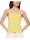 Bcbgeneration Womens Tie Shoulder Square Neck Tank Top In Yellow
