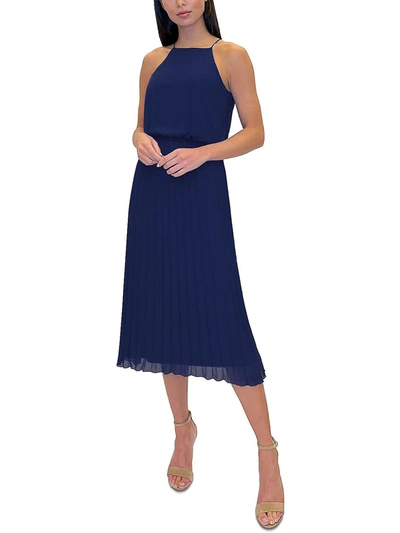 Sam Edelman Womens Sleeveless Calf Midi Dress In Blue