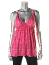 PINK ROSE JUNIORS WOMENS PADDED BUST BABYDOLL TANK TOP