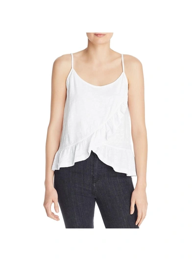 Goldie Womens Sheer Cropped Tank Top In White