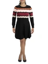 VINCE CAMUTO WOMENS RIBBED MIDI SWEATERDRESS