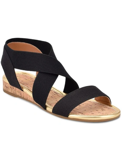Bandolino Kenly Womens Stretchy Cork Wedge Sandals In Multi
