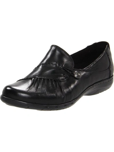 Cobb Hill Paulette Womens Leather Pleated Dress Shoes In Black