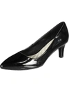 Easy Street Pointe Womens Patent Pointed Toe Dress Heels In Black
