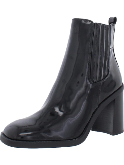 Steve Madden Acker Womens Faux Leather Slip On Chelsea Boots In Black