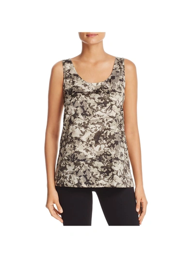 Kenneth Cole New York Womens Camouflage Scoop Neck Tank Top In Multi
