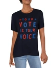 GIRL DANGEROUS YOUR VOTE IS YOUR VOICE WOMENS GRAPHIC SHORT SLEEVE T-SHIRT