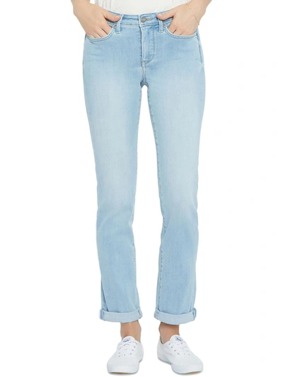 Nydj Sheri Womens Cuffed Stretch Ankle Jeans In Multi