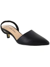 Bella Vita Sarah Ii Womens Faux Leather Ankle Strap Flats In Black