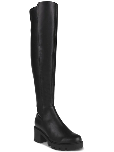 Dolce Vita Nicolette Womens Tall Round Toe Over-the-knee Boots In Black
