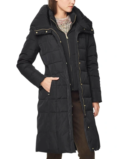 Cole Haan Signature Womens Winter Down Puffer Coat In Black