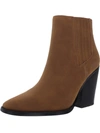 Kendall + Kylie Colt-bootie Womens Faux Suede Pointed Toe Ankle Boots In Brown