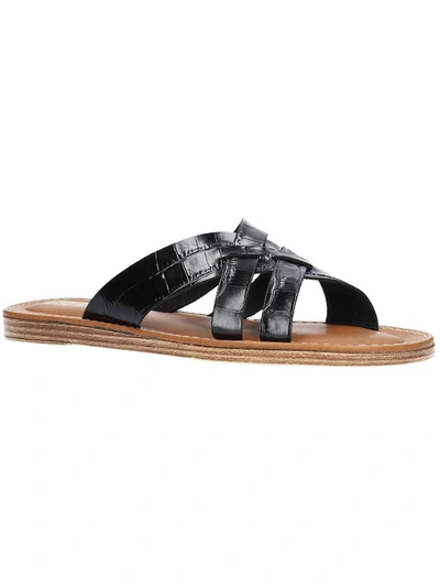 Bella Vita 508662 Womens Faux Leather Slide On Slide Sandals In Multi