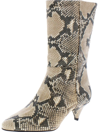 Vince Camuto Rastel Womens Solid Embossed Mid-calf Boots In Multi