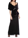 Adrianna Papell Faux Fur Wrap In Black
