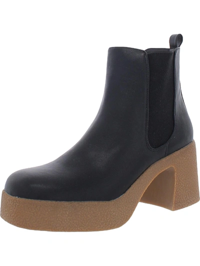 Steve Madden Beneficial Womens Padded Insole Chunky Chelsea Boots In Black