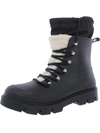 Marc Fisher Ltd Freely Womens Faux Fur Water Resistant Combat & Lace-up Boots In Black