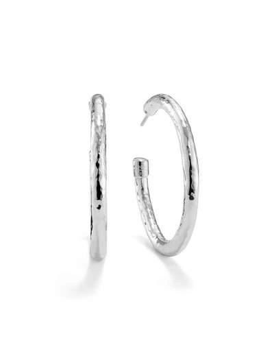 Ippolita Sterling Silver Skinny Electroform Hoop Earrings