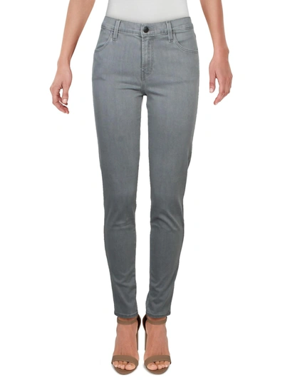 J Brand Womens Denim Medium Wash Skinny Jeans In Beige