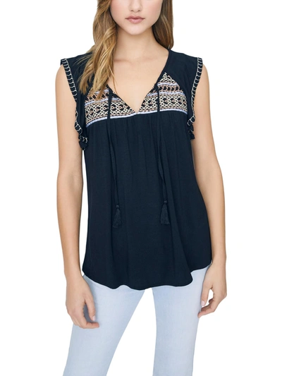 Sanctuary Wild Belle Womens Embroidered Boho Tank Top In Multi