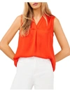 VINCE CAMUTO WOMENS SATIN SLEEVELESS BLOUSE