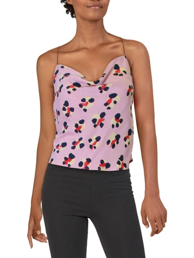 Bcbgeneration Womens Printed Drapey Crop Top In Pink