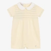 PAZ RODRIGUEZ YELLOW KNITTED COTTON BABY SHORTIE
