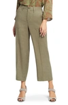 NYDJ LINEN BLEND CROP WIDE LEG PANTS