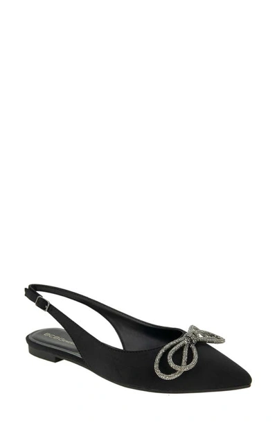 Bcbgeneration Kristin Pointed Toe Slingback Mule In Black Neoprene