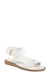 Franco Sarto Glenni Womens Padded Insole Leather Thong Sandals In White