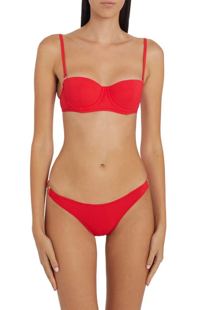 Dolce & Gabbana Balconette-style Logo Bikini Set In Very_dark_orange