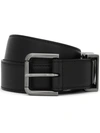 Dolce & Gabbana Smooth Leather Belt In Black In Black
