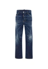 Dsquared2 Paint-splatter Straight-leg Jeans In Blue