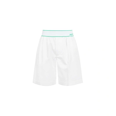 Bottega Veneta Cotton Logo Shorts In White