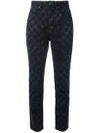 MARC JACOBS CHECKER PRINT FLOOD STOVEPIPE JEANS,M400626111875973