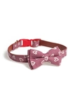 Dogs Of Glamour Fashion Heart Collar In Pink