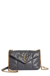 SAINT LAURENT TOY LOULOU PUFFER QUILTED LEATHER CROSSBODY BAG