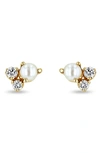 Zoë Chicco Women's 14k Yellow Gold, Diamond, & 4mm Freshwater Pearl Cluster Stud Earrings