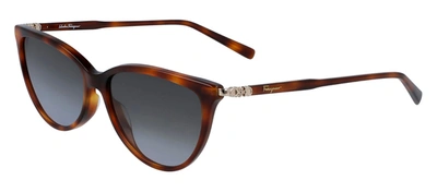 Ferragamo Sf 2870s 214 Cat-eye Sunglasses In Blue