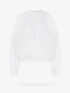Alexander Wang T Essential Cotton Blend Fleece Logo Sweateshirt In White