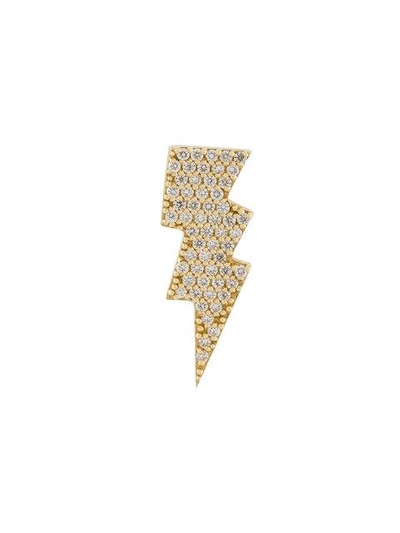 Anton Heunis Gold And Diamond Lightning Bolt Earring In Metallic