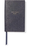 SMYTHSON PANAMA BLAH BLAH BLAH TEXTURED-LEATHER NOTEBOOK