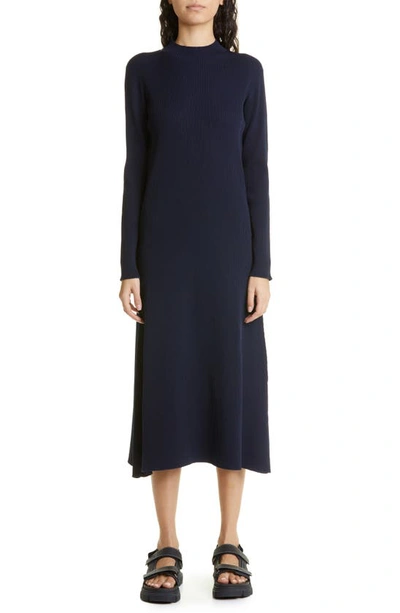 Cfcl Portrait 2 Long Sleeve Midi Sweater Dress In Navy