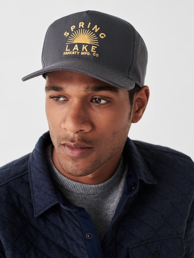 Faherty Spring Lake Sunshine Hat In Washed Black