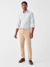 Faherty Stretch Terry Slim Fit Pants In Desert Khaki