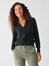 Faherty Jackson Sweater Polo Shirt In Ash Heather