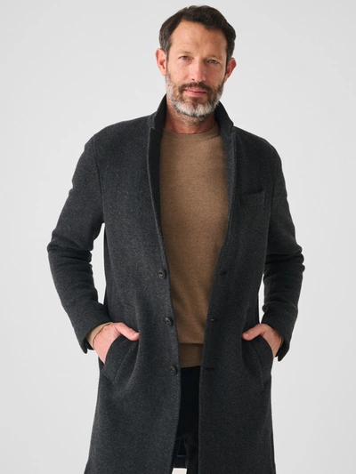 Faherty Reserve Knit Coat In Charcoal