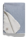 Faherty High Pile Fleece Blanket In Whitewater